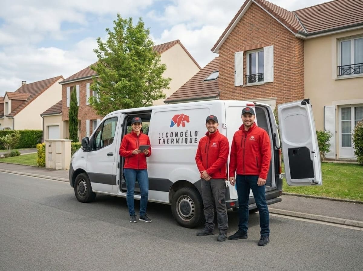 Équipe Le Congélo Thermique avec véhicule d'intervention